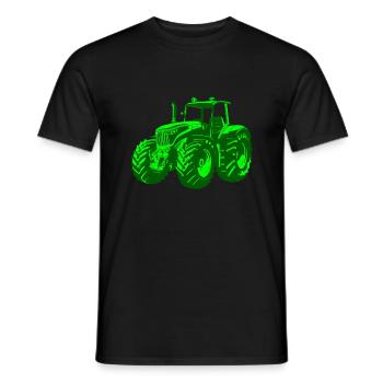 Tractor farmer farmer tractor tractor machine - Men's T-Shirt - black - Front - AI Model Male 178 light (178cm)