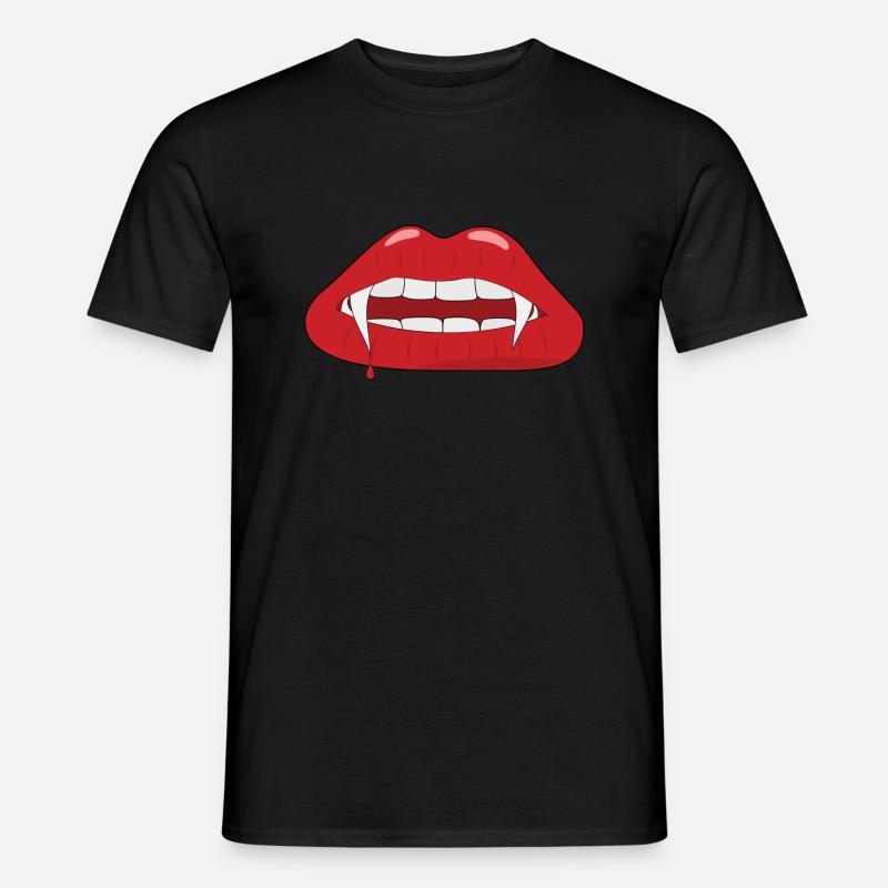 Vampir Vampirzähne - Männer T-Shirt - Schwarz