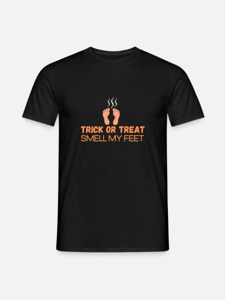 Trick or Treat Smell My Feet Halloween Humor - Männer T-Shirt - Schwarz
