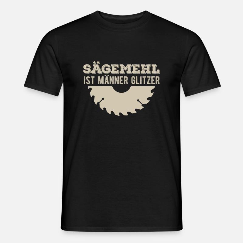 Sägemehl ist Männer Glitzer - Männer T-Shirt - Schwarz