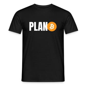Plan B Bitcoin BTC - Men's T-Shirt - black - Front - AI Model Male 178 light (178cm)