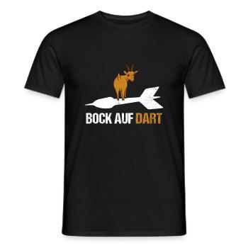 Darts Herren Zubehör Bock auf Dart Dartsport - Männer T-Shirt - Schwarz - Vorne - AI Model Male 178 light (178cm)