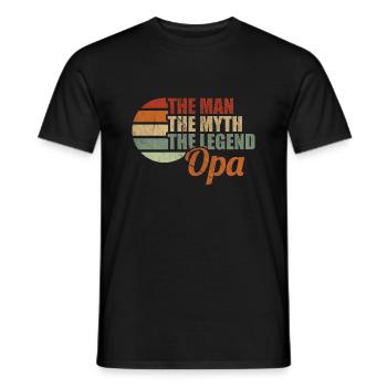 THE MAN THE MYTH THE LEGEND OPA by The Manzanita´s - Männer T-Shirt - Schwarz - Vorne - AI Model Male 178 light (178cm)