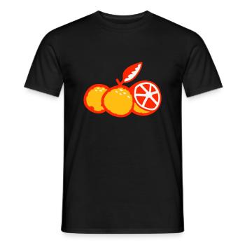 Frische Orangen Design 3 - Männer T-Shirt - Schwarz - Vorne - AI Model Male 178 light (178cm)