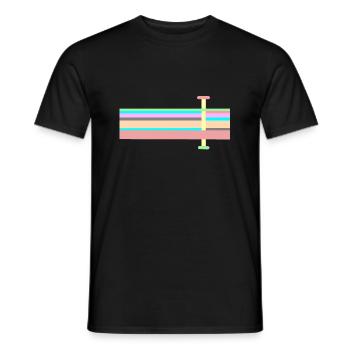 Abstrakte soft ton Landschaft - T-shirt homme - noir - Devant - AI Model Male 178 light (178cm)
