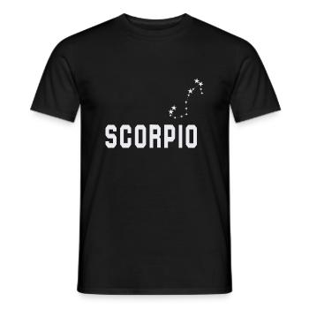 Zodiac sign Scorpio - Men's T-Shirt - black - Front - AI Model Male 178 light (178cm)