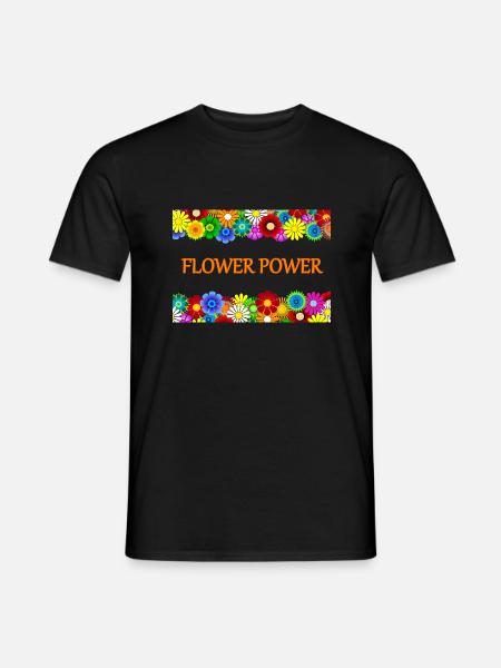 Flower Power - Men's T-Shirt - black