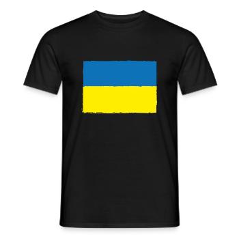 Flagge Ukraine No War Peace Frieden Friedenstaube - Männer T-Shirt - Schwarz - Vorne - AI Model Male 178 light (178cm)