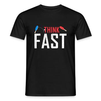 Ping Pong Table Tennis - Men's T-Shirt - black - Front - AI Model Male 178 light (178cm)