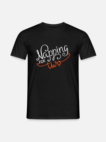 Sleeping Napping Two Two Pregnancy - Men's T-Shirt - black