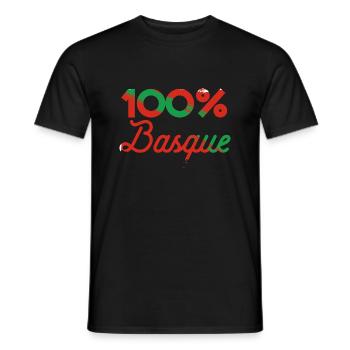 100% Basque - T-shirt homme - noir - Devant - AI Model Male 178 light (178cm)