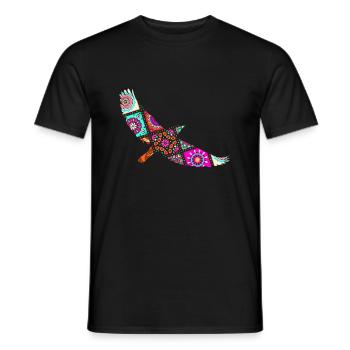 Mayan Hawk - Männer T-Shirt - Schwarz - Vorne - AI Model Male 178 light (178cm)