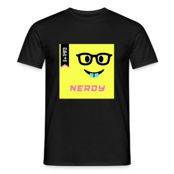 Emoji Day 2022 - Emoji Nerdy - DesignB - Men's T-Shirt - black - Front - AI Model Male 178 light (178cm)