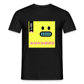Emoji Day 2022 - Emoji Awkward - Design B - Männer T-Shirt - Schwarz - Vorne - AI Model Male 178 light (178cm)
