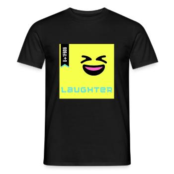Emoji Day 2022 - Emoji Laughter - Design A - Männer T-Shirt - Schwarz - Vorne - AI Model Male 178 light (178cm)