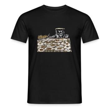 Eiteer vs Eiter - eine Straßenbaumaschine. - Männer T-Shirt - Schwarz - Vorne - AI Model Male 178 light (178cm)