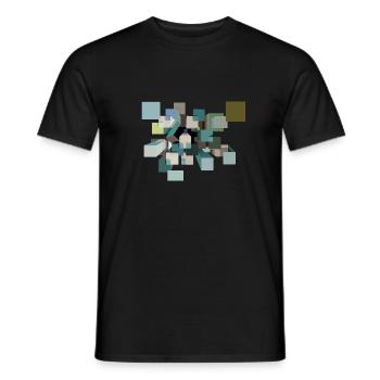 Cubes psychédéliques - T-shirt homme - noir - Devant - AI Model Male 178 light (178cm)