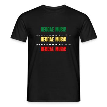 Reggae music rasta - T-shirt homme - noir - Devant - AI Model Male 178 light (178cm)