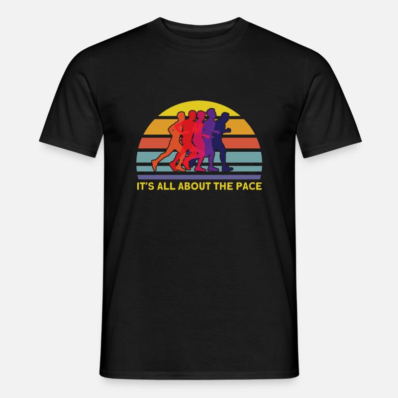 Läufer Halbmarathon Jogger Geschenk - Männer T-Shirt - Schwarz