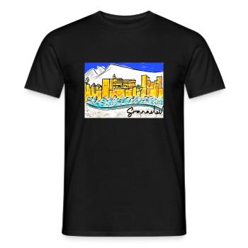 AHAMBRA OF GRANADA - Men's T-Shirt - black - Front - AI Model Male 178 light (178cm)