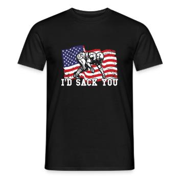 American Football Spieler American Football Mannsc - Männer T-Shirt - Schwarz - Vorne - AI Model Male 178 light (178cm)