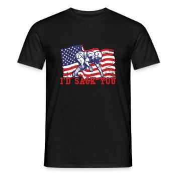 Joueur de football américain Équipe de football américain - T-shirt homme - noir - Devant - AI Model Male 178 light (178cm)