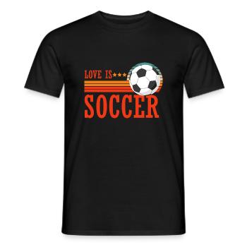 Love is Soccer Fan Sport Passion Coupe du Monde - T-shirt homme - noir - Devant - AI Model Male 178 light (178cm)