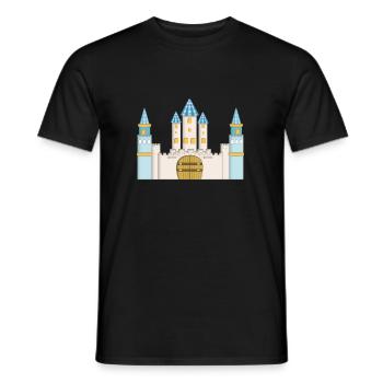 Prinzenburg blau, weiß und gold - Männer T-Shirt - Schwarz - Vorne - AI Model Male 178 light (178cm)