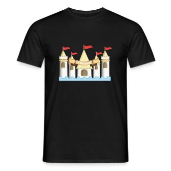 Chateau du prince anniversaire 1 an - T-shirt homme - noir - Devant - AI Model Male 178 light (178cm)