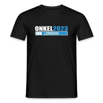 Onkel 2023 Loading Geschenk Schwangerschaft - Männer T-Shirt - Schwarz - Vorne - AI Model Male 178 light (178cm)