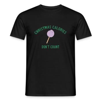 Christmas calories don't count - T-shirt homme - noir - Devant - AI Model Male 178 light (178cm)