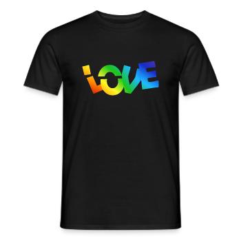AMOUR - T-shirt homme - noir - Devant - AI Model Male 178 light (178cm)