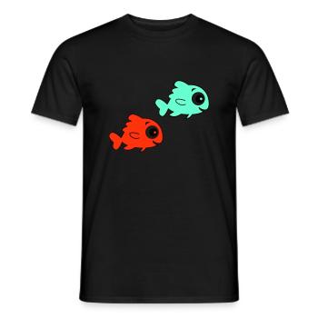 Pisces - Men's T-Shirt - black - Front - AI Model Male 178 light (178cm)