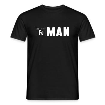 Iron Man Superhero - Men's T-Shirt - black - Front - AI Model Male 178 light (178cm)