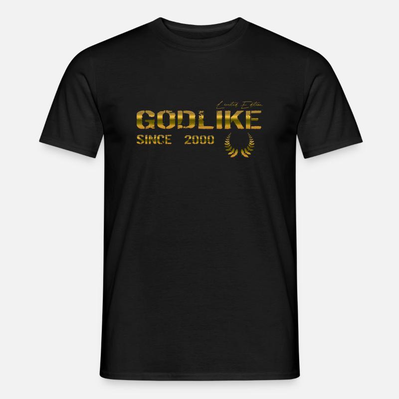 Godlike since 2000 - Männer T-Shirt - Schwarz