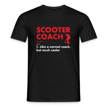 Sport Coach Definition Scooter - Männer T-Shirt - Schwarz - Vorne - AI Model Male 178 light (178cm)