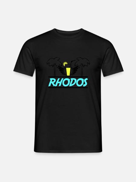 rhodos - Männer T-Shirt - Schwarz
