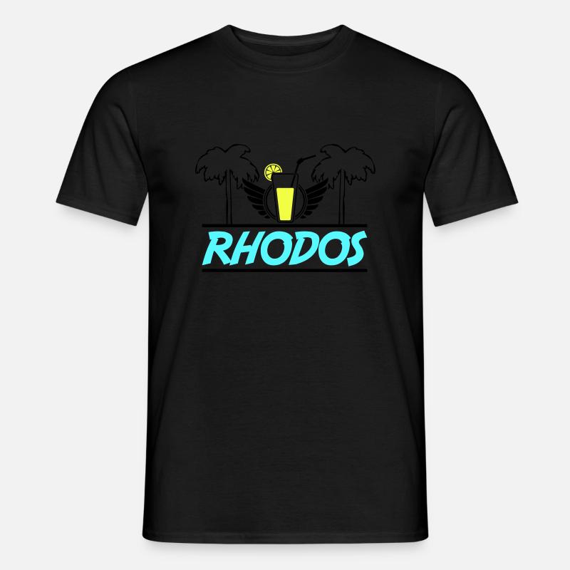 rhodos - Männer T-Shirt - Schwarz