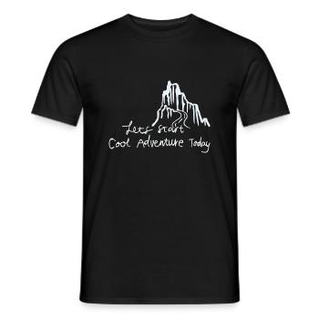 let's start adventure - Men's T-Shirt - black - Front - AI Model Male 178 light (178cm)