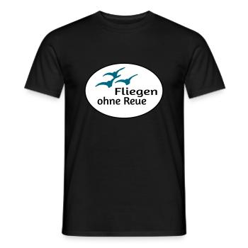 Fliegen ohne Reue - Männer T-Shirt - Schwarz - Vorne - AI Model Male 178 light (178cm)