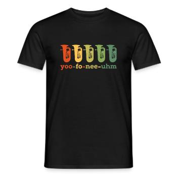 Playing Euphonium - Baryton Tuba Brass Jazz - T-shirt homme - noir - Devant - AI Model Male 178 light (178cm)