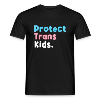 LGBT Support Protect Trans Kid LGBT Pride - Men's T-Shirt - black - Front - AI Model Male 178 light (178cm)