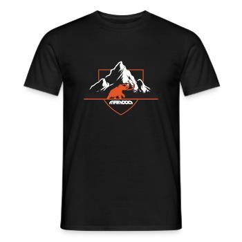 Mammouth dans les montagnes blason bouclier - T-shirt homme - noir - Devant - AI Model Male 178 light (178cm)
