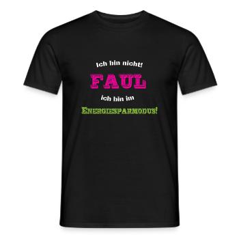 Faul - Männer T-Shirt - Schwarz - Vorne - AI Model Male 178 light (178cm)