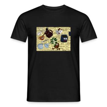Der Kreislauf des Kaffees - Männer T-Shirt - Schwarz - Vorne - AI Model Male 178 light (178cm)