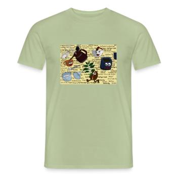 Der Kreislauf des Kaffees - Männer T-Shirt - Sage - Vorne - AI Model Male 178 light (178cm)