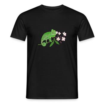 ChameleonDinA4 - Männer T-Shirt - Schwarz - Vorne - AI Model Male 178 light (178cm)