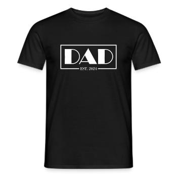 Mom Dad established, Mom and Dad Matching Outfit - Men's T-Shirt - black - Front - AI Model Male 178 light (178cm)