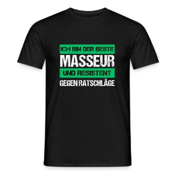 Resistant masseur - Men's T-Shirt - black - Front - AI Model Male 178 light (178cm)