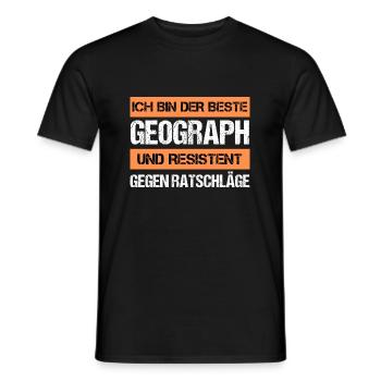 Resistant Geographer - Men's T-Shirt - black - Front - AI Model Male 178 light (178cm)